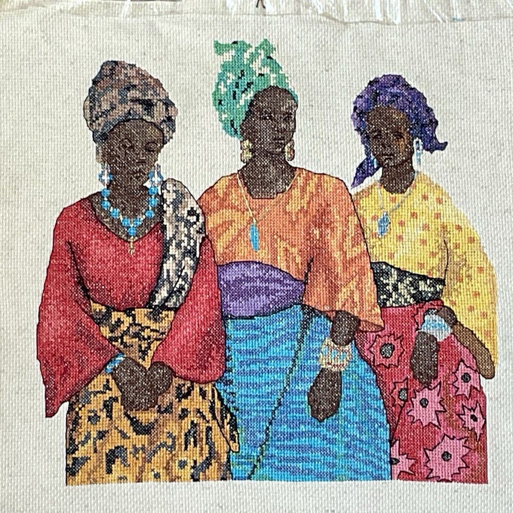 Dimensions “Three Yuroban Women” Cross Stitch Partially Completed Unframed